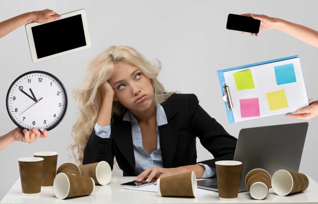 stressed out business woman